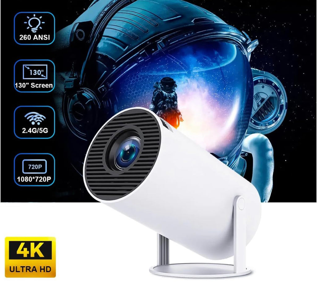 Smart Projector with Android 11 HD Projector 1080P 4K WiFi6 BT Home Theater Video Projector