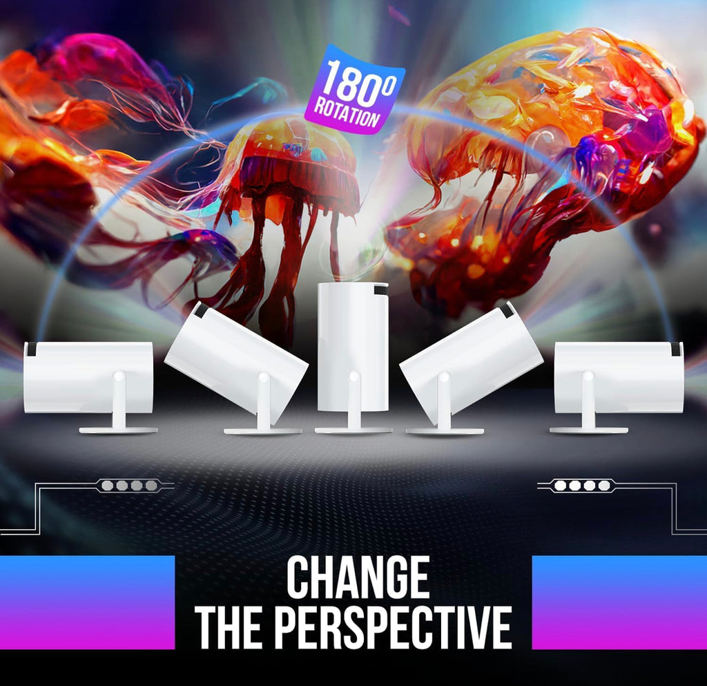 Smart Projector with Android 11 HD Projector 1080P 4K WiFi6 BT Home Theater Video Projector