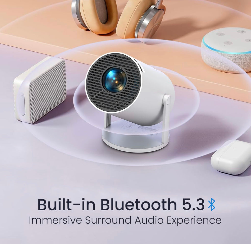 Smart Projector with Android 11 HD Projector 1080P 4K WiFi6 BT Home Theater Video Projector