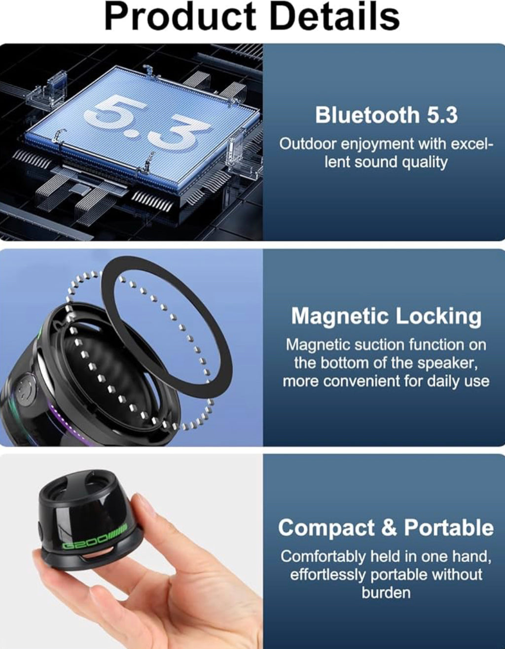 G200 Magnetic Bluetooth Speaker